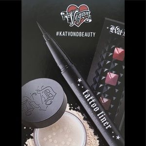 Eye liner plus lipstick plus powder 3 items make up Eye liner make up set makeup